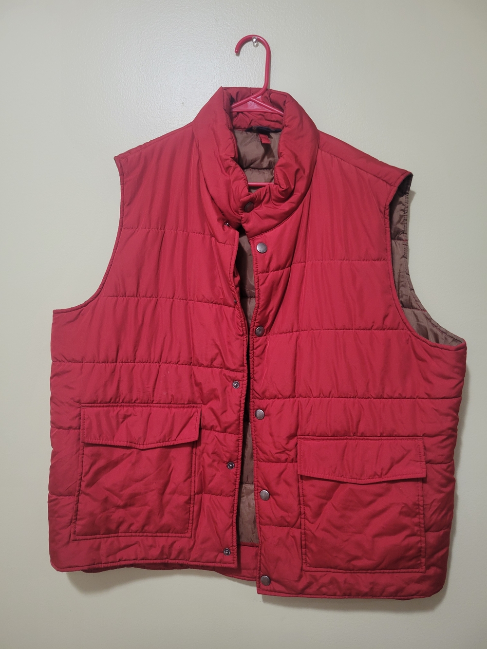 Lands' End Red Quilted Puffer Vest